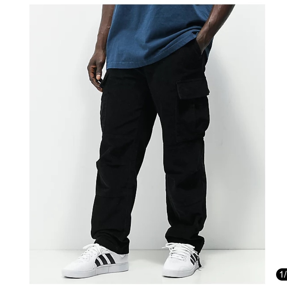 NWT Empyre Black Corduroy Cargo Skate Pants size 30